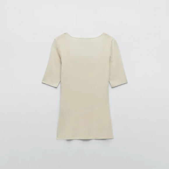 ZARA SOFT SHORT SLEEVE TOP - Picture 2 of 4